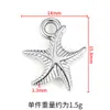 Adorno Colgante de Estrella de Mar de Acero Inoxidable Accesorios para Pulsera y Collar DIY Colgante de Roca Chapado en Oro de 18K Accesorios Colgantes para Mochila