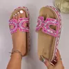 Sandalias de Mujer para Exteriores de Suela Gruesa con Pedrería, Estilo Nuevo Popular Verano 2026, Tallas Grandes, Venta al por Mayor de Fábrica de Zapatos para Mujer de Comercio Exterior