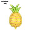 Globo de Verdura y Fruta Alienígena Tema de Verano Hawaiano Globo de Película de Aluminio Decoración para Fiesta de Cumpleaños Infantil