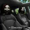 Funda de reposacabezas de coche de terror y divertida, funda de asiento a prueba de polvo, almohada de coche y funda de almohada para el cuello altamente transpirables