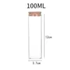 Botella de Tubo de Vidrio de Borosilicato Alto de 37 mm con Tapón de Corcho, Botella de Vidrio, Botella de Tubo de Ensayo, Botella para Té de Flores, Botella para Cordyceps, Botella para Cápsulas, Botella de Vino, Botella de Embalaje