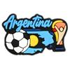 Nova série de futebol argentino transfronteiriça buraco sapatos acessórios de flores DIY personalidade borracha macia destacável sapato fivela acessórios