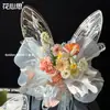 Pon Esfuerzo en Diseñar un Ramo de Mariposas para el Festival Qixi, Papel de Regalo para Flores, Materiales DIY para Empaque de Flores, Arte Floral de Floristería, Papel de Envoltura Floral, Arte Floral