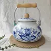 Tetera de Esmalte para Comercio Exterior, Tetera Vintage para Agua Fría, Tetera Doméstica con Capacidad de 2.5L, Tetera de Esmalte en Varios Diseños y Colores