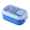 Lonchera para Estudiantes de Estilo Japonés con Compartimentos de Acero Inoxidable 304 Lonchera de Plástico para Trabajadores de Oficina con Cubiertos Lonchera para Ensalada