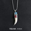 Collar de acero inoxidable con forma de hoz de la muerte, estilo retro, dominante, con simulación de cabeza de fantasma y pincho, estilo hip hop europeo y americano, exagerado, con colgante de cadena de suéter