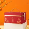 Caja de Regalo Souvenir 2027 Doble Capa Año Nuevo Festival de Primavera Caja de Regalo Especial para Vino Tinto para Regalos de Año Nuevo