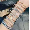 Pulseira de Ouro K Banhada com Diamantes Incrustados de Alta Costura de Luxo Leve, Estilo Aberto Individual Moderno, Pulseira Clássica de Alto Luxo, Zircônia, Retenção de Cor Forte