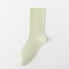 Calcetines Zhuji de Primavera y Verano para Mujer Estilo Japonés Color Sólido Ins de Moda Tubo Largo Calcetines de Luna para Niñas Color Caramelo Algodón Puro Calcetines Apilados