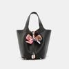 Cesta de Verduras de Cuero Suave de Alta Gama Bolso Balde para Mujer Bandolera Primavera y Verano Gran Capacidad para Viajes al Trabajo Bolso de Hombro Bolso de Mano para Mujer Cierre