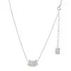 Collar Copo de Nieve de Flor para Mujer, Simple y Elegante a la Moda, Versátil Diseño Nicho Cadena Clavícula Estilo Ins Collar Dulce y Cool