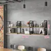 Estantes de hierro para pared para salones de peluquería y uñas, estantes para barberías, estanterías, estanterías de pared, vitrinas de pared para vino