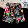 Pantalones Cortos para Hombre 2024 Nuevo Verano Florales del Noreste Delgados Sueltos Casuales de Celebridad de Internet Pierna Ancha Pantalones Largos