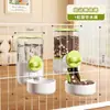 Dispensador de água para cachorro de pendurar, bebedouro com esfera de boca seca, garrafa de água de pendurar para coelhos, comedouro de água para filhotes de Bichon, gaiola