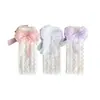 Calcetines Blancos de Princesa para Niña 2026 con Moño, Calcetines Largos Infantiles, Calcetines Altos de Algodón Finos Sin Costuras para Verano