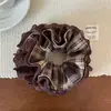 Lazo Oscuro de Encaje a Cuadros Otoño para Moño Cola de Caballo Cuerda para el Cabello Cuerda para el Cabello Coreana de Alta Gama