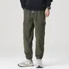 Nuevos Pantalones Casuales de Pana Ajustados con Cordón para Hombre Otoño e Invierno 2026, Estilo High Street Americano de Moda, Jogger Versátil, Ropa de Trabajo