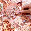 Mini Pegatinas de Gelatina Mochi Divertidas Vintage Libro Silencioso Sin Cortar Manualidad DIY Infantil Juguete Libro de Collage