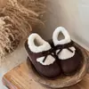Botas de Nieve para Niños, Zapatos de Algodón para Niñas, Botas Cálidas de Terciopelo de Invierno, Botas de Media Caña, Zapatos Peludos Casuales para Niñas