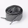 Cordones Planos de Cuadros Coloridos Venta Directa de Fábrica Cordones Creativos de Cuadros de Poliéster Adecuados para Zapatos Blancos Zapatos de Tabla