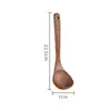 Utensilios de cocina Cucharón para sopa Sartén antiadherente Set de espátulas de madera para alitas de pollo Espátula de madera sin pintar ni encerar Espátula para utensilios de cocina