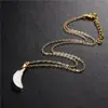 Colar com Pingente de Lua Moda Transfronteiriça Nicho Feminino Versátil Toque de Alto Padrão Famoso na Internet Corrente Clavicular Fresca de Meia-Lua Acessórios