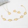 CDD Trevo Em Forma de Coração Amor pulseira feminina conjunto popular brincos colar comércio eletrônico transfronteiriço comércio exterior fonte fábrica