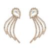 Acessórios de moda europeus e americanos personalizados multi-camada strass brincos transfronteiriços full diamond tassel gota de água brincos para as mulheres