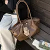 Bolso de Axila Francés de Gran Capacidad Otoño Invierno 2026 Nuevo Bolso Tote Retro Americano Bolso de Hombro Único para Viajes Casuales