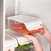 Caja de almacenamiento para refrigerador con tapa abatible, caja transparente para conservación de alimentos, caja de almacenamiento de frutas y huevos para cocina, cesta organizadora apilable