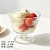 Bol de Vidrio Retro con Relieve de Girasol Estilo Ins para el Hogar, Bol para Helado, Yogur, Avena, Postre de Desayuno