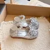 Nuevas Sandalias de Princesa para Niñas 2026 Estilo Coreano Lazo Perla Suela Suave Zapatos para Niños Zapatos de Presentación para Niñas Pequeñas