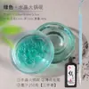 Tinta Piedra para Olla Caliente de Cristal con Tapa de Vidrio, Piedra de Tinta Humectante y Anti-Evaporación de Doble Anillo para Caligrafía, Depósito de Tinta Especial de Secado Lento con Alta Apariencia
