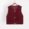2026 Otoño/Invierno Estilo Europeo y Americano Transfronterizo Nueva Moda Casual Chaleco de Punto Grueso para Mujer Chaleco de Comercio Exterior Amazon
