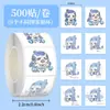 500 Pegatinas Populares en Rollo Colección Estilo Ins Lindos Dibujos Animados Set para Diario Pegatinas Decorativas Pegatinas para Sellar