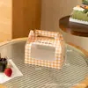 Caja de embalaje para rollo de pastel portátil transparente rollo suizo rollo toalla rollo completo medio rollo pieza de corte caja de embalaje para pastel de varias capas