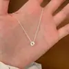 Colar de cabaça em prata de lei S925, nicho e versátil, com toque de alta qualidade, não desbota, banhado a ouro, moderno, simples e de luxo leve