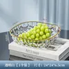 Plato nuevo con diseño de diamantes, plato para frutas, charola de plástico transparente para frutas, charola para frutas secas de mesa de centro para sala de estar en casa, charola para bocadillos y dulces