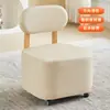 Taburete de Madera Maciza con Respaldo, Taburete Giratorio, Taburete Pequeño para Uso en Casa, Silla Taburete Baja, Banco para Niños, Taburete para Sofá de Sala de Estar