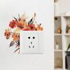 Nuevos divertidos-kg58 flor de amapola acuarela pegatinas de interruptor sala de estar porche embellecimiento del hogar pegatinas de pared al por mayor