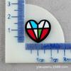 Parche de graffiti acrílico para manualidades con forma de corazón de melocotón, accesorio para el cabello de amor DIY, material para tocado, señal de estacionamiento, tarjeta de letras DIY, joyería