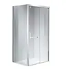 Cuarto de Ducha Sencillo con Mampara de Cristal para Separación Seca y Húmeda, Cristal Templado Integrado para Apartamentos Pequeños