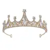 Nueva Corona de Pedrería Tocado de Novia para Boda Princesa Lolita Accesorio para el Cabello de Cumpleaños Corona de Aleación Totalmente Diamantada