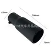 Modificación de tubo de escape negro para coche, garganta de escape universal, silenciador de acero inoxidable, accesorios de decoración de tubo de escape de doble tubo