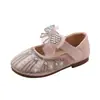 Zapatos Mary Jane para Niñas de Punta Cerrada Zapatos de Princesa Nuevos Zapatos de Primavera para Niños Modernos con Lazo de Perlas Mary Janes para Niñas