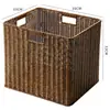 Cestas de Almacenamiento Tejidas al por Mayor para Uso Doméstico, Cestas Organizadoras para Gabinetes y Mesas de Centro, Cajas de Almacenamiento para Ropa y Snacks, Cestas de Mimbre Sintético, Estilo Europeo