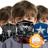 Máscara de esquí para niños de exterior con forro polar, estilo europeo y americano, bufanda para el cuello a prueba de viento y frío para otoño e invierno, toalla facial cálida para montañismo