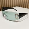 Gafas de sol Y2K de una pieza sin montura personalizadas de moda transfronterizas famosas en internet para millennials gafas de sol para pasarela ins