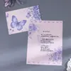 Conjunto de Papel de Carta e Envelope Borboleta Roxa Rosa, Papel de Carta Estilo Ins para Presente, Carta Desenho Animado Espessada para Escrever à Mão, Decoração de Mensagem