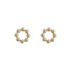 Yinzhen Celebrante en Vivo en Línea Pendientes Redondos Distintivos de Cuentas de Plata para Mujer Estilo Coreano Simple Joyería de Tremella Pura Regalo de Moda